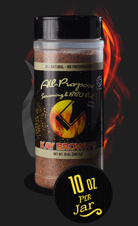 10oz jar of Kay Brown's seasoning